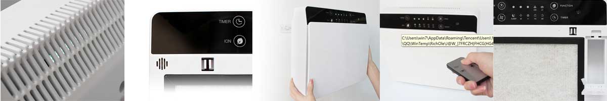 VIOLET air purifier features