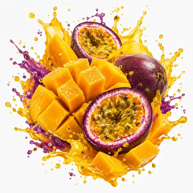 Mango and Passion Fruit slush syrup splash
