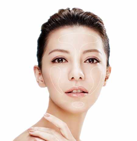 NanoFace i-Cleaner facial cleansing areas