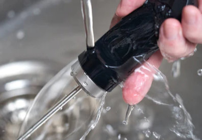 Water-resistant NanoFoamer rinsed under running water