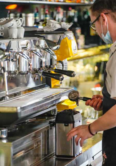 PortaClean in coffee bar workflow