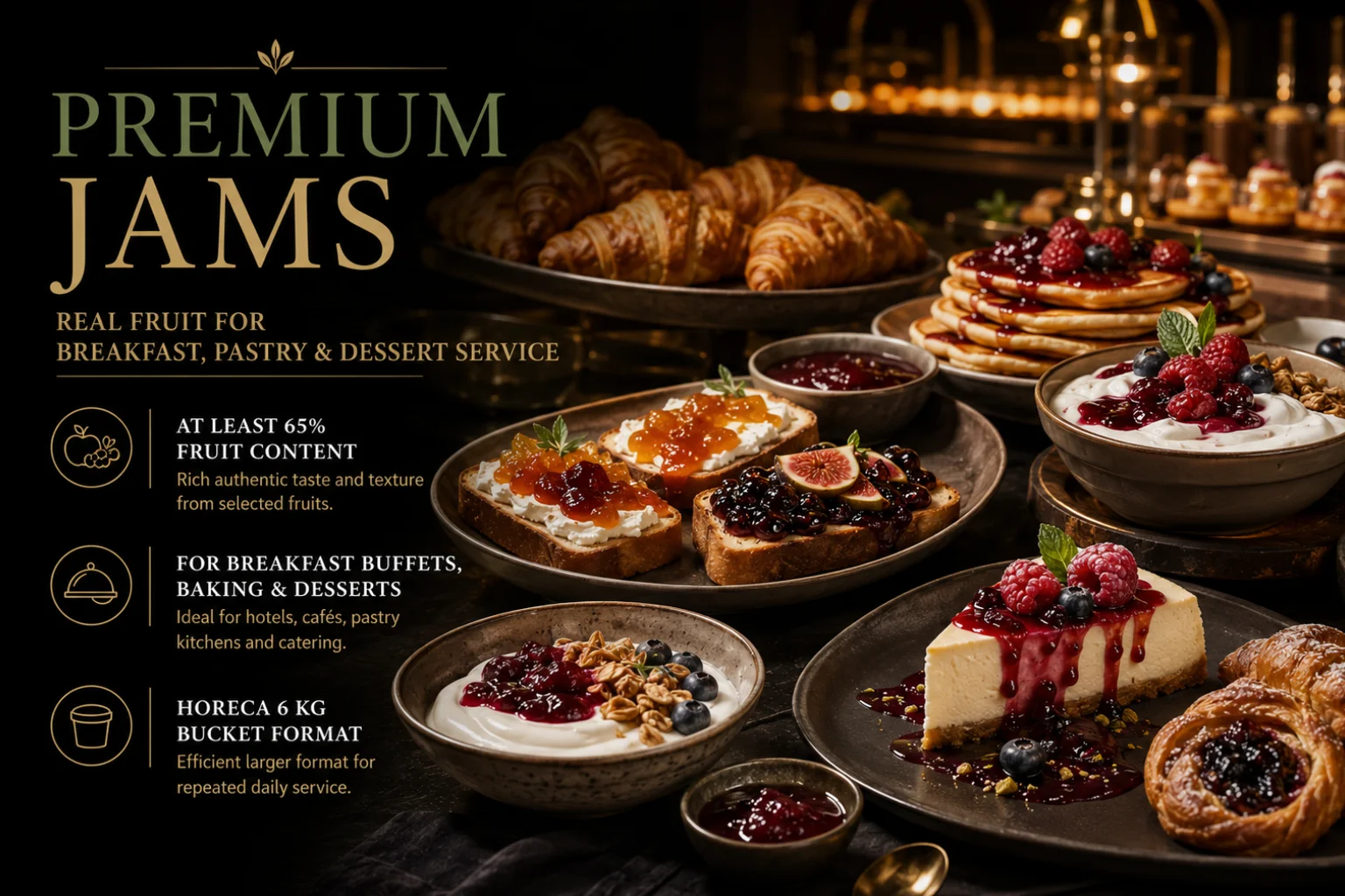 HealthyChef HealthyChef Premium Jams & Fruit Spreads 6 kg bucket for premium kitchen and dessert use